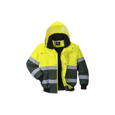 Portwest - Giacca Bomber alta visibilità X | XXL - YeGree - NEUTRO (SENZA PERSONALIZZAZIONE)
