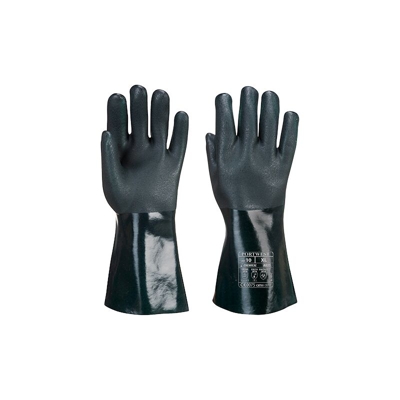 Guanto PVC a doppia armatura 35cm | XL - Green - PORTWEST