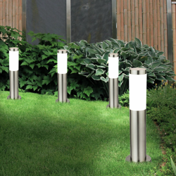 Etc-shop - Set di 4 luci LED da appoggio in acciaio inox en oferta