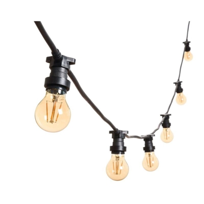 Catena LED E14 | Nera | 10m 14 Portalampada IP65 | Asia Led