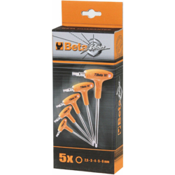 Serie chiavi esagonali maschio 96T/S5P piegate impugnatura brunite - Beta Tools características