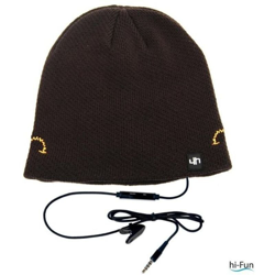 Hi-fun - Hi-Head Cappellino Musicale Sportivo con Speaker e Jack 3.5 Brown en oferta