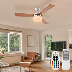 Etc-shop - LED RGB 7 Watt Ventilatore a soffitto 3 livelli dimmer cambia colori en oferta