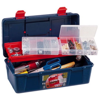 Tayg 122002 Cassetta degli Attrezzi in plastica Nº22, Blu, 356x184x163mm - INDUSTRIAS TAYG
