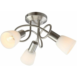 Etc-shop - Plafoniera Lampada da soffitto a 9 luci in vetro nickel LED 9 Watt características
