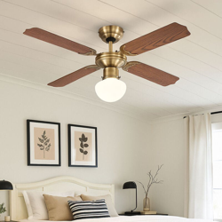 Ventilatore da soffitto a LED rustico da 7 watt con luce al radiatore - ETC-SHOP en oferta