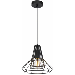 Globo - Lampada a sospensione, dimmerabile, cavo tondo tessile nero, aste in metallo características