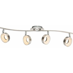 Globo - Faretto LED ABRIL nichel opaco mobile 4x LED á 4,5W incl. Satinato 18 watt en oferta