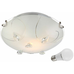 Etc-shop - 7 watt cristallo lampada vetro modello disegno plafoniera LED illuminazione chiara en oferta