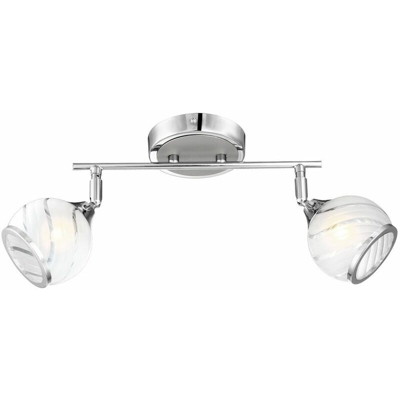 Globo - Lampada da soffitto orientabile a sfera in vetro con faretto orientabile bar 56568-2