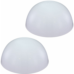 Etc-shop - Set di 2 luci a LED per esterni a energia solare da parete con lampade a sfera en oferta