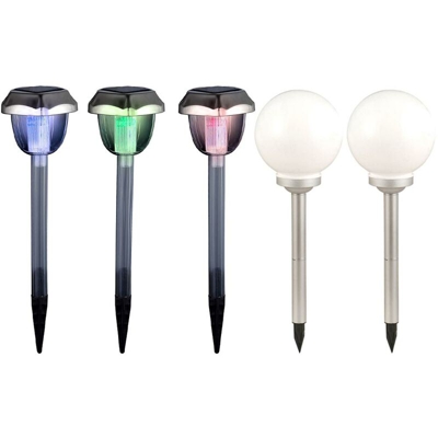 Etc-shop - Set di 5 LED Lampade a sfera per esterni a LED a sfera con luci a sfera