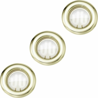 Set di 3 plafoniera in ottone Lampada salone luce in acciaio da incasso parete di fondo - ETC-SHOP