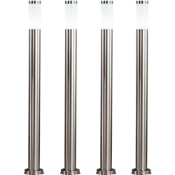 Etc-shop - Set di 4 piedi all'aperto stand Luci luci trama, frusta in acciaio inox precio
