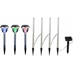 Etc-shop - 7x LED Solar Outdoor Plug Lamp Lawn Ground Spike Bubbles Light Up Color Changer en oferta