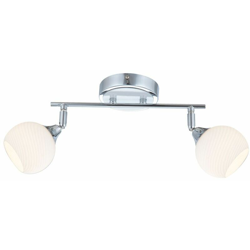 Globo - Plafoniera design vetro faretto orientabile soggiorno pranzo cromo lampada silver 56565-2 precio