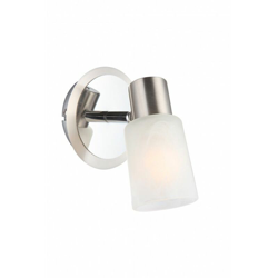 nickel satinato elegante riflettori, cromo alabastro bianco ottico - Globo 54.913-1 KATI en oferta
