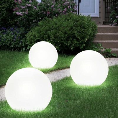Etc-shop - Set di 3 LED Solar Outdoor Area Ground Spike Plug Lamp Yard Ball Prato Lights
