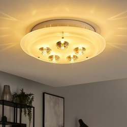 Esto - Plafoniera rotonda in metallo leggero Vetro satinato cristallo Energy Safe DIAMANTIS 40116 características