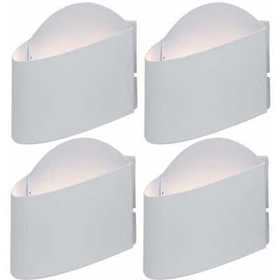 Etc-shop - Set di 4 facciate LED Luci esterne 5 watt giardino passerella illuminazione EEK A +