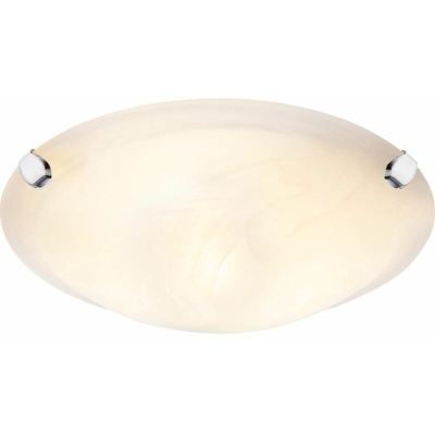 Globo - Plafoniera Apparecchio Illuminazione Rotonda Metallo Vetro Alabaster Design FRED