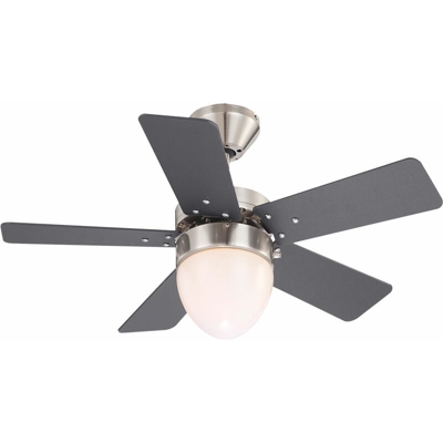 Etc-shop - Ventola da soffitto a LED da 6 Watt con interruttore a tirare e illuminazione