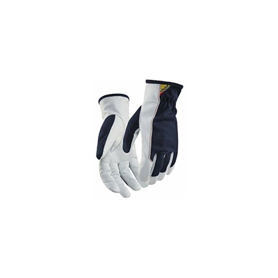 2803145886109 - Guanti da lavoro in pelle, colore: Blu navy scuro/bianco, taglia 9 - Blaklader