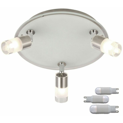 Etc-shop - plafoniera LED riflettore Rondell Spot vetro girevole trasparente satinata illuminazione en oferta