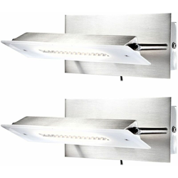 Etc-shop - Set di 2 faretti a parete a LED faretti orientabili a lampade a risparmio energetico características