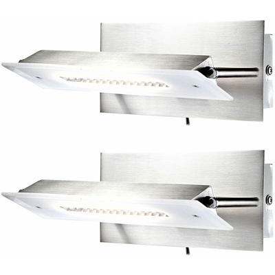 Etc-shop - Set di 2 faretti a parete a LED faretti orientabili a lampade a risparmio energetico