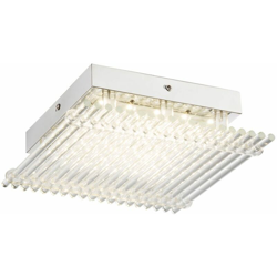Globo - LED plafoniera luce sala da pranzo in vetro Lampada da aste cucine cromo EEK A 49.248-12 en oferta