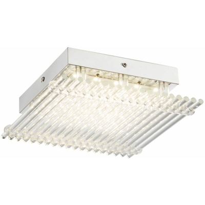 Globo - LED plafoniera luce sala da pranzo in vetro Lampada da aste cucine cromo EEK A 49.248-12