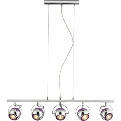 Globo - Lampada da soffitto a LED a sospensione retrò sfera viola chiaro lampada regolabile 57887-5H
