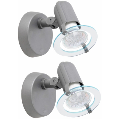 Set di 2 lampada da parete sala da pranzo parete riflettori mobile 1x E14 Spot corridoio di ufficio - BRILONER