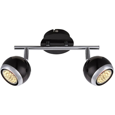 6 watt riflettori del soffitto lampada a LED cromata design retrò cellulare Globo 57.884-2 OMAN