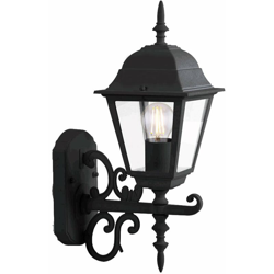 Etc-shop - Facciate parete esterna faretti portico nero Lanterna in stile country set incl. Lampade a LED en oferta