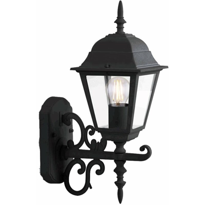 Etc-shop - Facciate parete esterna faretti portico nero Lanterna in stile country set incl. Lampade a LED
