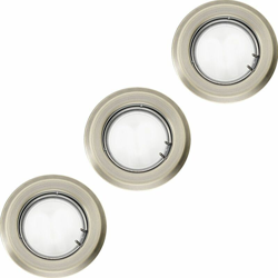 Etc-shop - Set di parete di fondo 3 soffitto messo la luce in acciaio brunito soggiorno luce della lampada en oferta