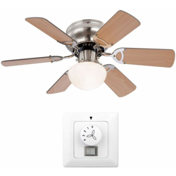 set Lampada da soffitto ventilatore soggiorno sala da pranzo compreso l'interruttore della parete - ETC-SHOP en oferta