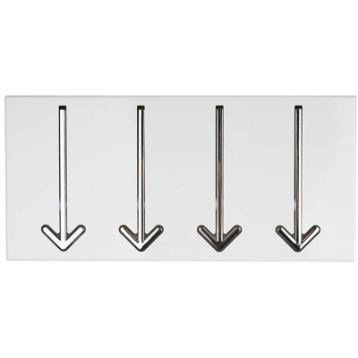 Design guardaroba a muro vestiti portachiavi ganci pieghevoli argento -bianco B990817L -3 - BHP