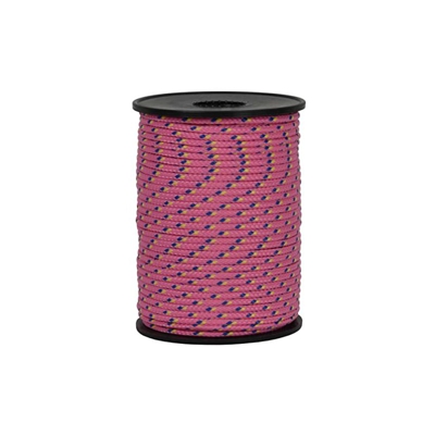 006038313 Cordino Colorato Hobby Fantasy, Rosa Flu, 2 mm, 50 m - Corderie Italiane