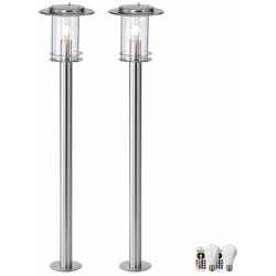 Set di 2 lampade terra terrazze di lusso Illuminazione Stand faretti Park di set incl. Lampade a LED - ETC-SHOP precio