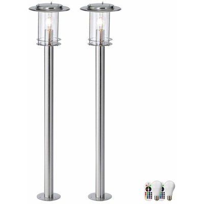 Set di 2 lampade terra terrazze di lusso Illuminazione Stand faretti Park di set incl. Lampade a LED - ETC-SHOP