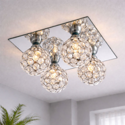 Etc-shop - lampada soffitto del salotto specchio di cristallo di luce Macchie set ball incl. lampade a LED en oferta
