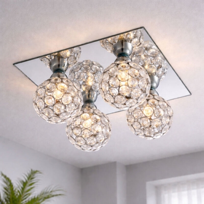 Etc-shop - lampada soffitto del salotto specchio di cristallo di luce Macchie set ball incl. lampade a LED