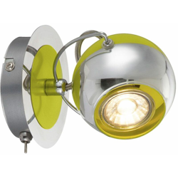 Globo - Vintage LED lampada da lettura camera da letto riflettori parete cromo interruttore 57.886-1 características