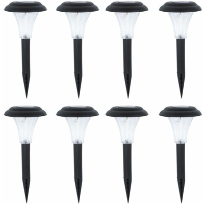 Etc-shop - Set di 8 luci a spina principale solare luci esterne luci del giardino luci IP44