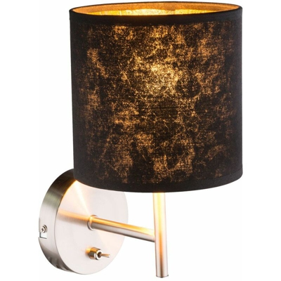 parete design luce tessili Sale casa camera da letto interruttore della lampada color oro nero Globo 15287W