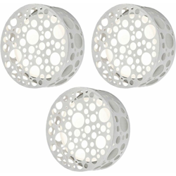 Etc-shop - Set di 3 fuori lampada di illuminazione esterna vetro alluminio Lampada parete IP54 en oferta