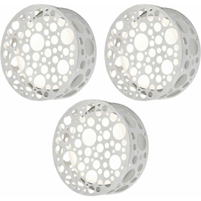 Etc-shop - Set di 3 fuori lampada di illuminazione esterna vetro alluminio Lampada parete IP54